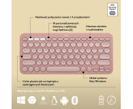 Logitech K380s Pebble Keys 2 różowy - 1172753 - zdjęcie 10
